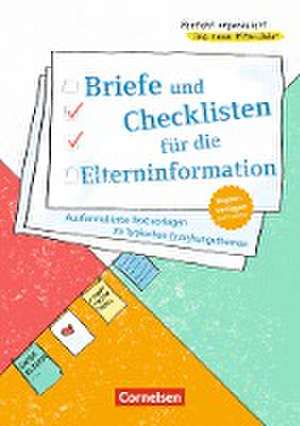 Perfekt organisiert ins neue Kita-Jahr / Briefe und Checklisten für die Elterninformation