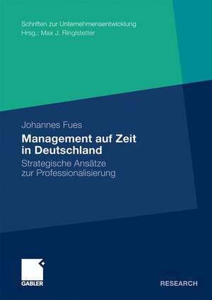 Management auf Zeit in Deutschland: Strategische Ansätze zur Professionalisierung de Johannes Fues