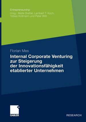 Internal Corporate Venturing zur Steigerung der Innovationsfähigkeit etablierter Unternehmen: Ein konzeptioneller Ansatz zur Übertragung der Instrumente der Venture-Capital-Industrie de Florian Mes