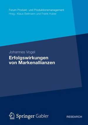 Erfolgswirkungen von Markenallianzen de Johannes Vogel