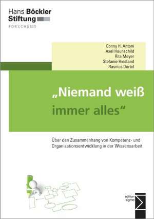 "Niemand weiß immer alles" de Conny H. Antoni