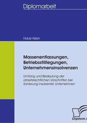 Massenentlassungen, Betriebsstilllegungen, Unternehmensinsolvenzen de Hulusi Aslan