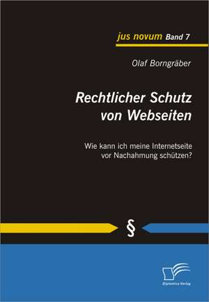 Rechtlicher Schutz Von Webseiten: Eine Volkswirtschaftliche Analyse Verschiedener ANS Tze de Olaf Borngräber