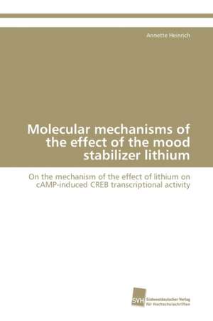 Molecular mechanisms of the effect of the mood stabilizer lithium de Annette Heinrich