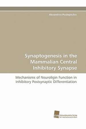 Synaptogenesis in the Mammalian Central Inhibitory Synapse de Alexandros Poulopoulos