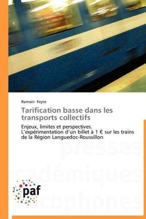 Tarification basse dans les transports collectifs de Romain Feyte