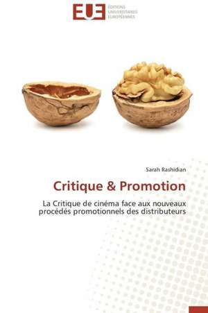 Critique & Promotion de Sarah Rashidian