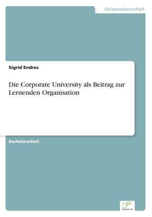 Die Corporate University ALS Beitrag Zur Lernenden Organisation: Goodwill and Other Intangible Assets de Sigrid Endres