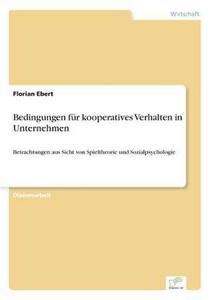 Bedingungen Fur Kooperatives Verhalten in Unternehmen: Goodwill and Other Intangible Assets de Florian Ebert