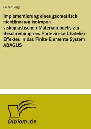 Implementierung Eines Geometrisch Nichtlinearen Isotropen Viskoplastischen Materialmodells Zur Beschreibung Des Portevin-Le Chatelier-Effektes in Das: Goodwill and Other Intangible Assets de Rainer Glüge