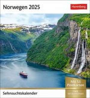 Norwegen Sehnsuchtskalender 2025 - Wochenkalender mit 53 Postkarten de Thomas Härtrich