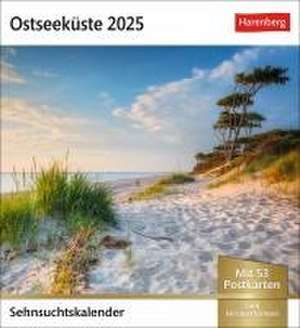 Ostseeküste Sehnsuchtskalender 2025 - Wochenkalender mit 53 Postkarten de Harenberg