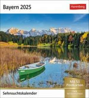 Bayern Sehnsuchtskalender 2025 - Wochenkalender mit 53 Postkarten de Harenberg