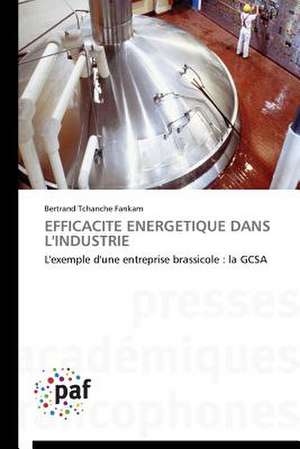 Efficacité Energétique Dans L'industrie de Bertrand Tchanche Fankam