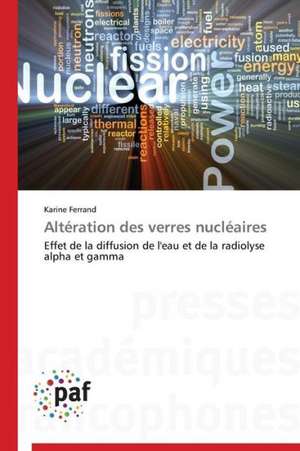 Altération des verres nucléaires de Karine Ferrand