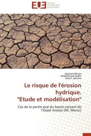 Le Risque de L'Erosion Hydrique. "Etude Et Modelisation": Levier D'Un Management Moderne de Haytam Mesrar