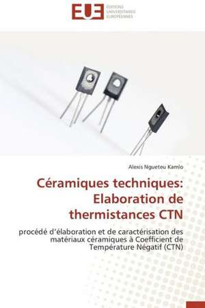 Ceramiques Techniques: Elaboration de Thermistances Ctn de Alexis Ngueteu Kamlo