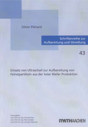 Einsatz von Ultraschall zur Aufbereitung von Feinstpartikeln aus der Solar Wafer Produktion de Oliver Pikhard