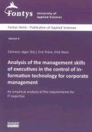 Analysis of the management skills of executives in the control of information technology for corporate management de Eric Frère