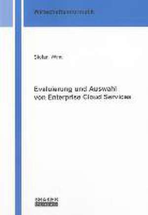 Evaluierung und Auswahl von Enterprise Cloud Services de Stefan Wind