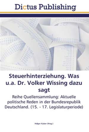 Steuerhinterziehung. Was u.a. Dr. Volker Wissing dazu sagt de Holger Kaiser