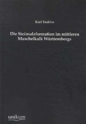 Endriss, K: Steinsalzformation im mittleren Muschelkalk Würt