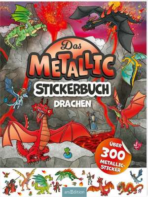 Das Metallic-Stickerbuch - Drachen de Sebastian Coenen