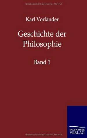 Geschichte der Philosophie de Karl Vorländer