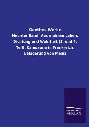 Goethes Werke de Salzwasser-Verlag GmbH