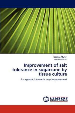 Improvement of salt tolerance in sugarcane by tissue culture de Neelma Munir