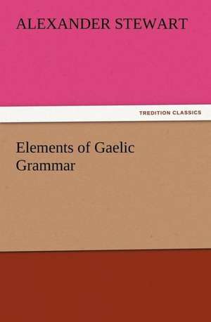 Elements of Gaelic Grammar de Alexander Stewart