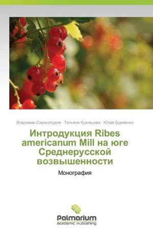 Introdukciq Ribes americanum Mill na üge Srednerusskoj wozwyshennosti de Vladimir Sorokopudow