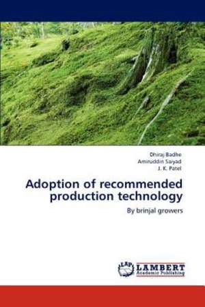 Adoption of recommended production technology de Dhiraj Badhe