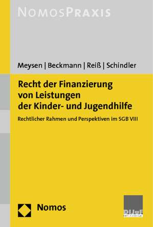 Recht Der Finanzierung Von Leistungen Der Kinder- Und Jugendhilfe: Rechtlicher Rahmen Und Perspektiven Im Sgb VIII de Thomas Meysen