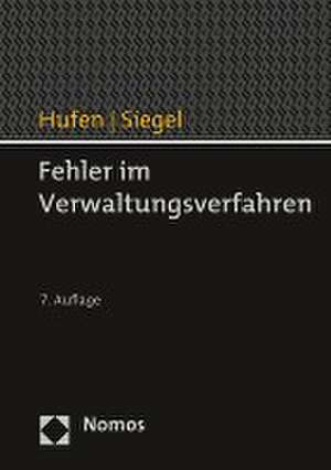 Fehler im Verwaltungsverfahren de Friedhelm Hufen