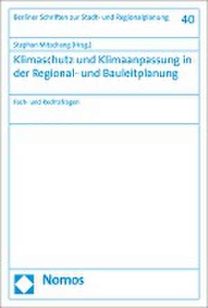 Klimaschutz und Klimaanpassung in der Regional- und Bauleitplanung de Stephan Mitschang