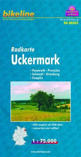 Bikeline Radkarte Deutschland Uckermark 1 : 75 000