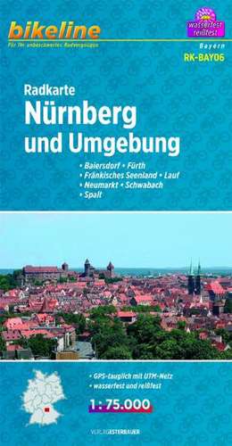 Bikeline Radkarte Deutschland Nürnberg und Umgebung 1 : 75 000