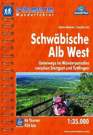 Hikeline Wanderführer Schwäbische Alb West 1 : 35 000