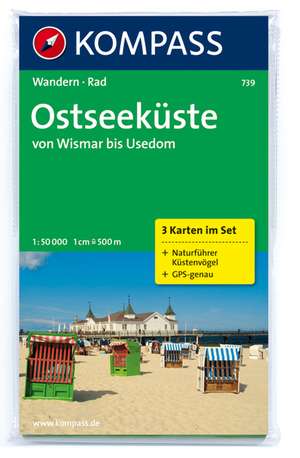 Ostseeküste. Von Wismar bis Usedom 1 : 50 000 de Kompass-Karten Gmbh