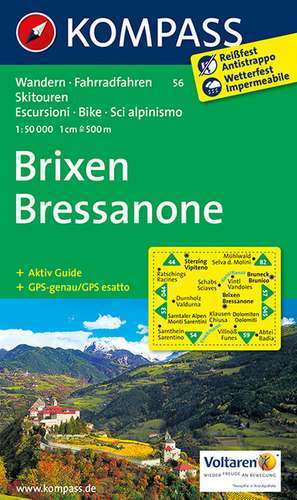 Brixen / Bressanone 1 : 50 000 de Kompass-Karten Gmbh