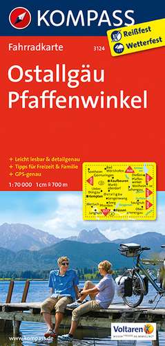 Ostallgäu - Pfaffenwinkel 1 : 70 000 de Kompass-Karten Gmbh