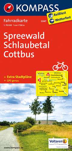 Spreewald - Schlaubetal - Cottbus 1 : 70 000 de KOMPASS-Karten GmbH