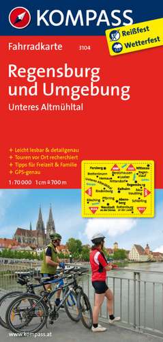 Regensburg und Umgebung - Unteres Altmühltal 1 : 70 000