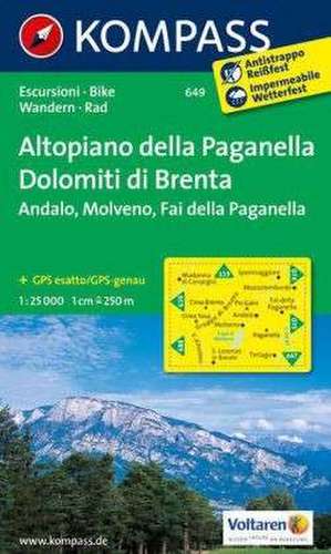 Altopiano della Paganella, Dolomiti di Brenta de Kompass-Karten Gmbh