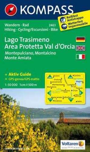 Lago Trasimeno - Area Protetta Val d' Orcia - Montepulciano - Montalcino - Monte Amiata 1 : 50 000 de Kompass-Karten Gmbh