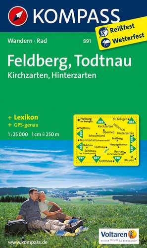 Feldberg - Todtnau - Kirchzarten - Hinterzarten 1 :25 000