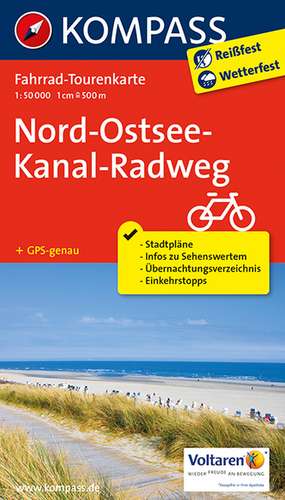 Nord-Ostsee-Kanal-Radweg 1 : 50 000