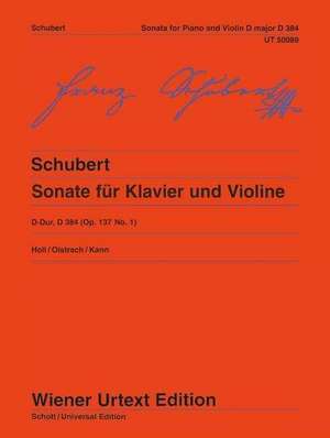 Sonate für Klavier und Violine D-Dur de Franz Schubert