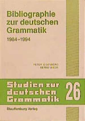 Bibliographie zur deutschen Grammatik de Peter Eisenberg